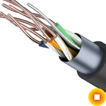 Сетевой кабель витая пара 2,4х4 мм S/UTP Cu Stranded PP